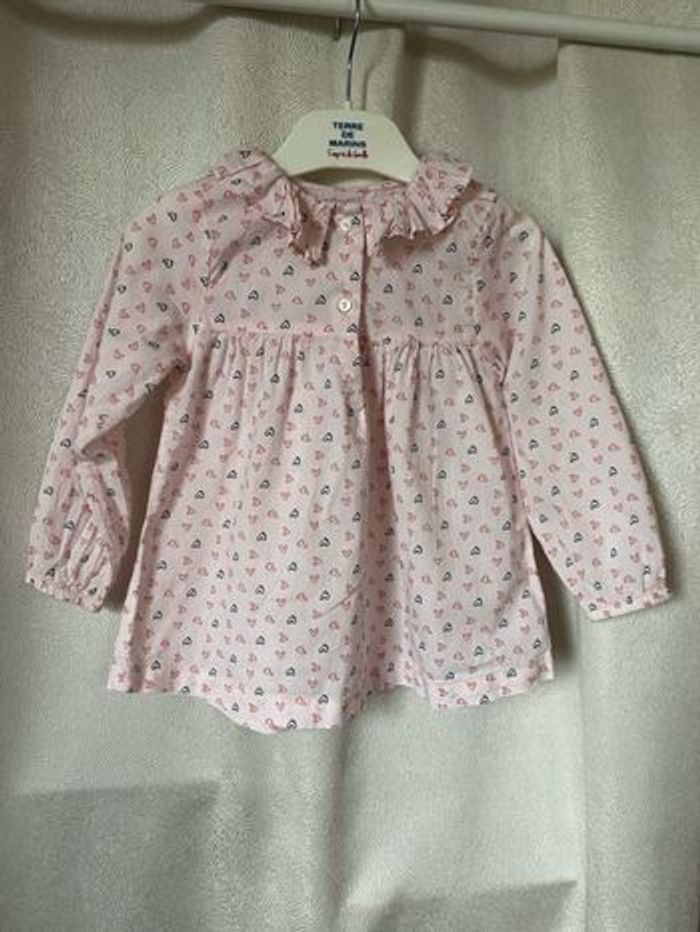 Très jolie tunique rose à coeurs 2/3 ans 88-95 cm ZYbabygirl - photo numéro 2