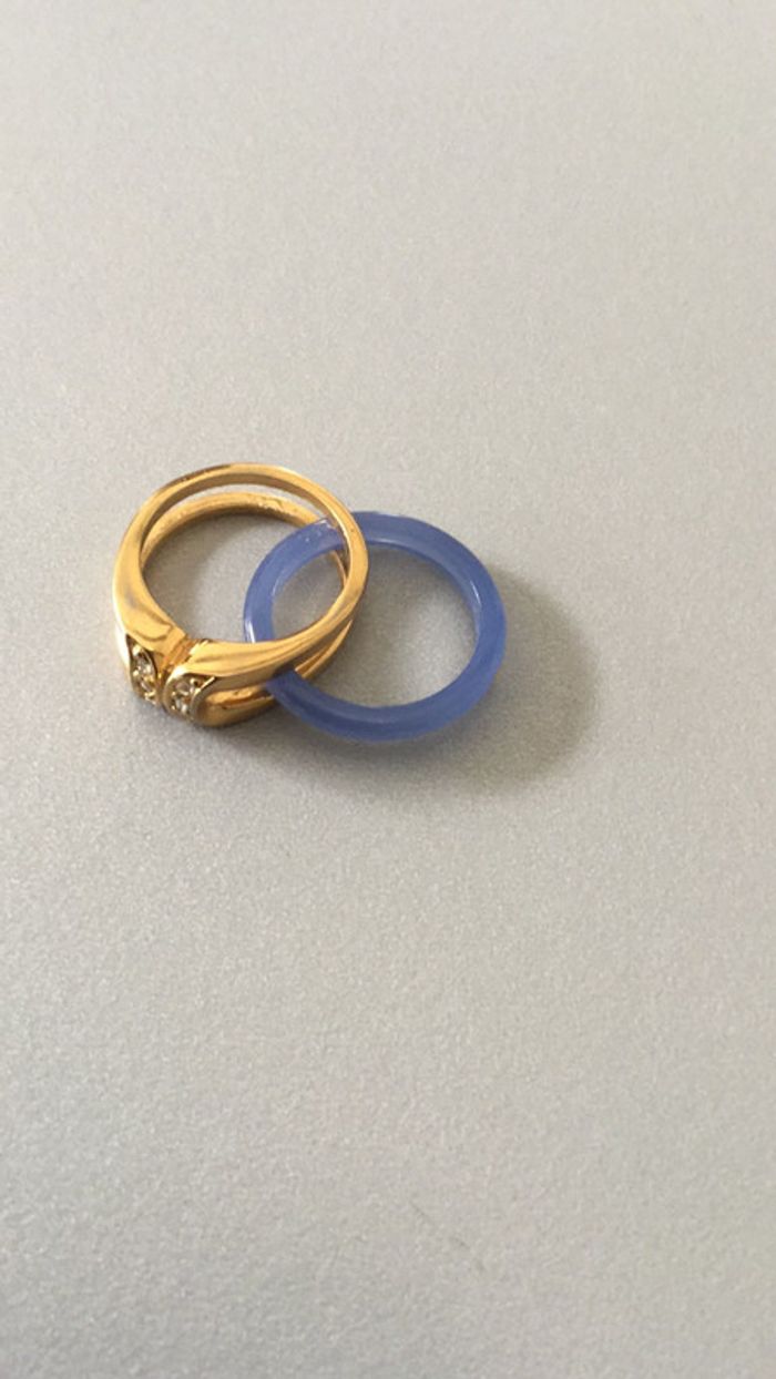 Bague avec anneaux de couleur T54 - photo numéro 2