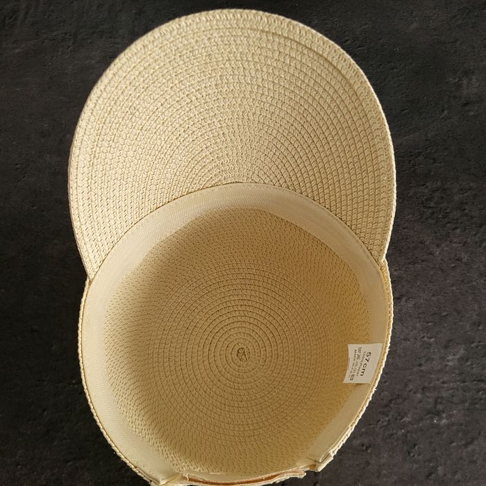 Casquette beige en paille taille 57 (M) en excellent état - photo numéro 8