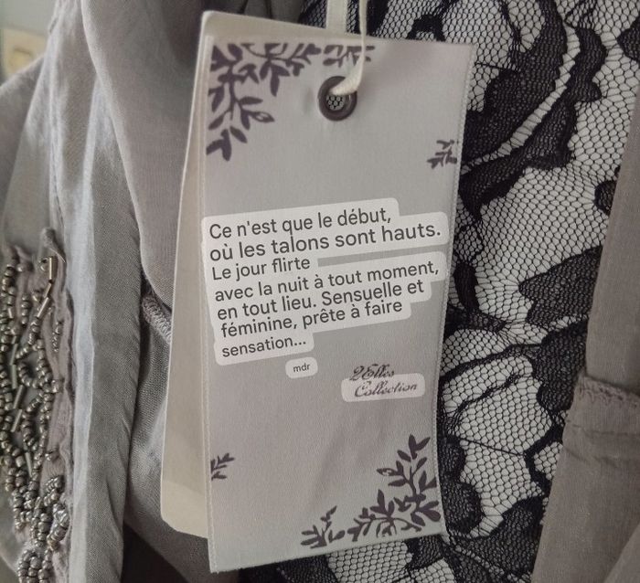 Jolie robe tunique décos perles légèrement transparente indiqué S peut aller à un 38 Coton/soie - photo numéro 10