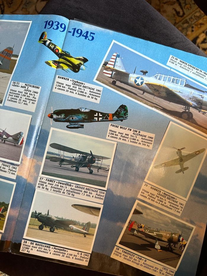 Album Panini complet ancien vintage Les avions hélicoptères fusées aviation histoire stickers - photo numéro 5