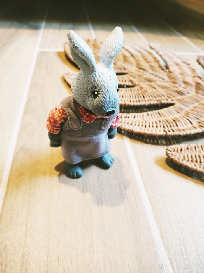 🐰Poupée petite lapine avec robe grise Les copains de la forêt marque Berchet - photo numéro 4