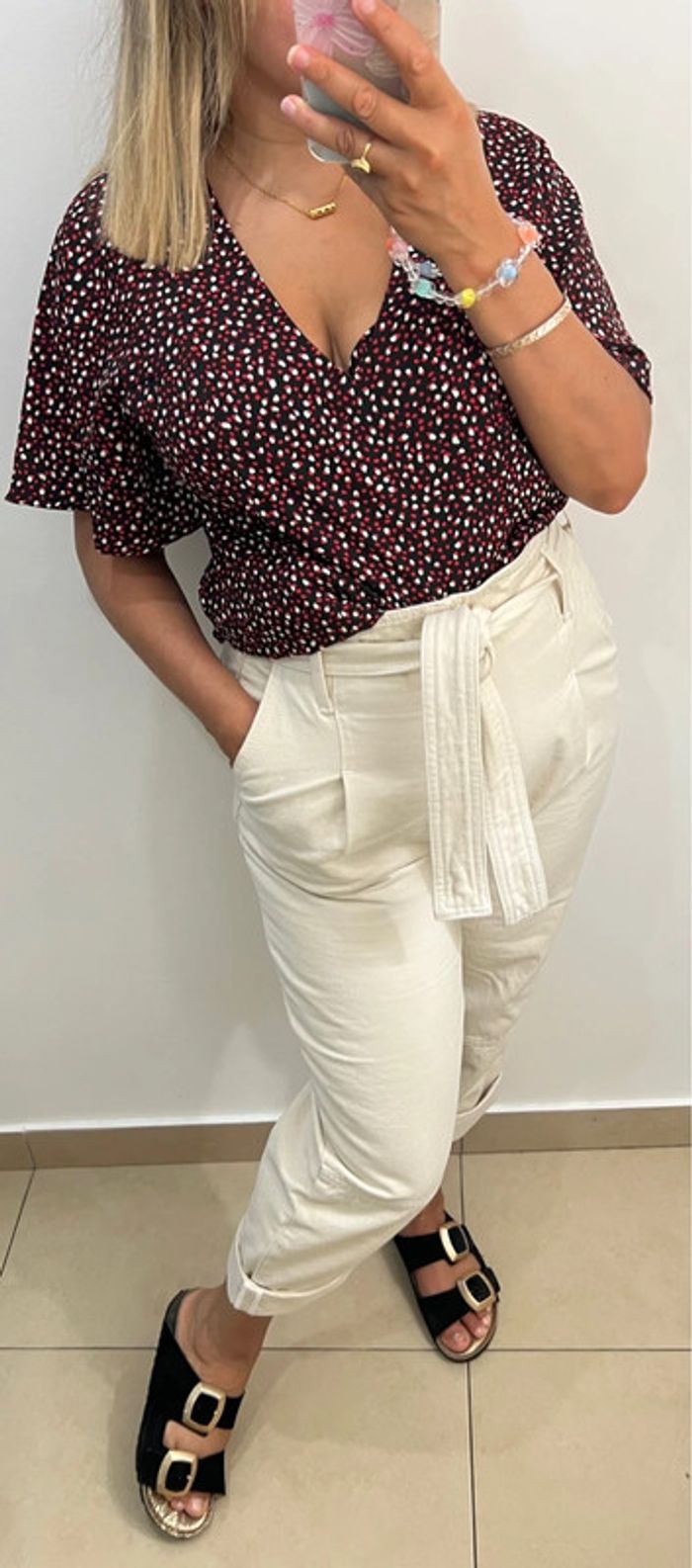 🌿Blouse fluide imprimée Sud Express Taille M - photo numéro 4