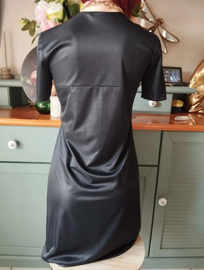 💗Robe Noire Satinée/Irisée Irena Gregori T34/36💗 - photo numéro 8