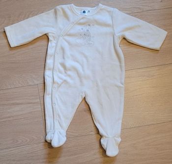 Pyjama velours "grain de blé" 3M blanc