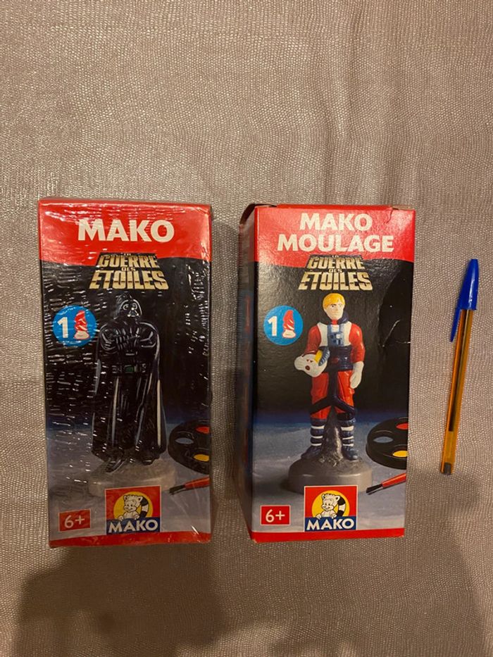 Figurines Star Wars - Mako Moulage Luke + Darth Vader - rare vintage 1996 90s