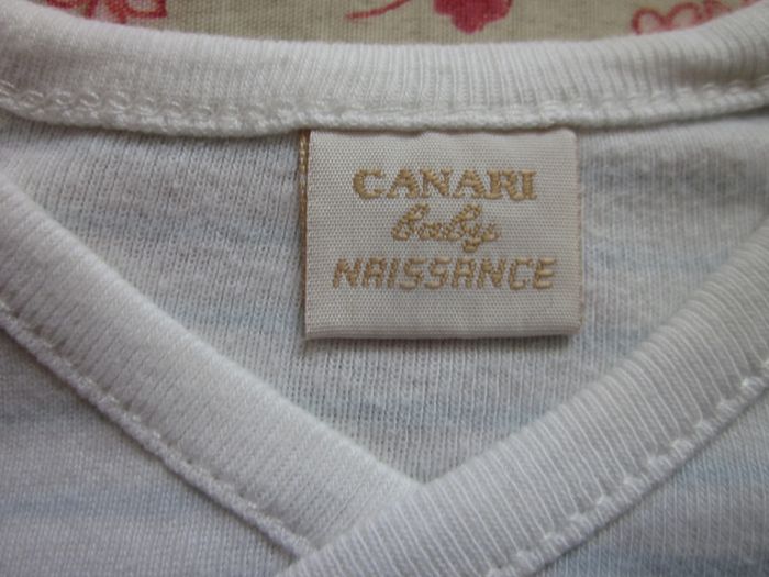 Body croisé manches longues rayé blanc et bleu clair Naissance - photo numéro 3