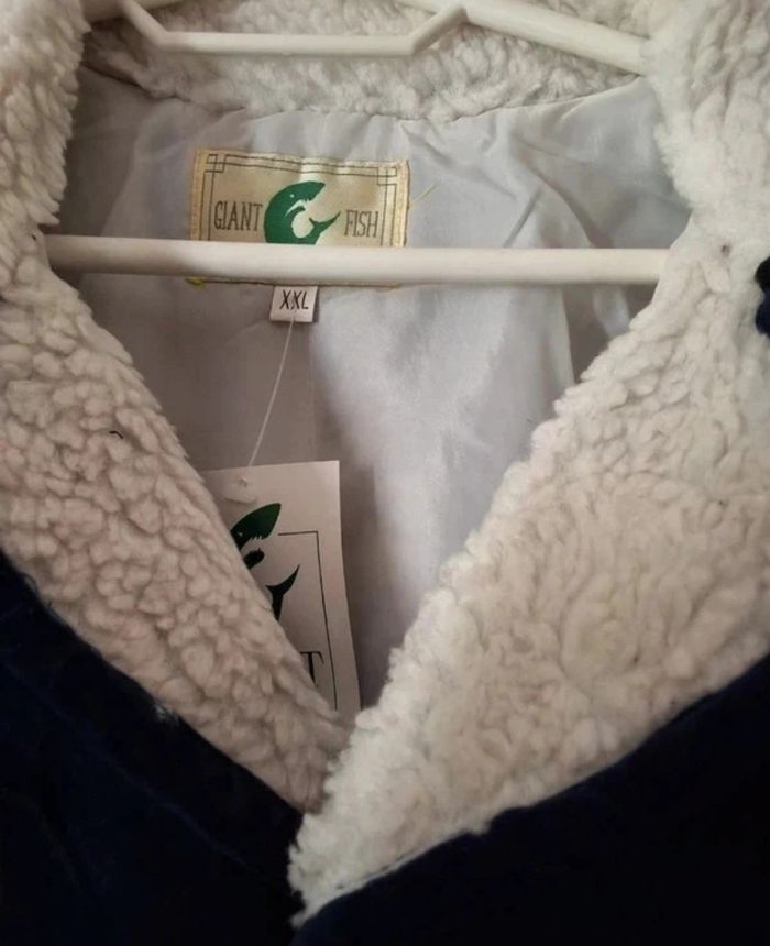 Veste Gilet a carreaux rouge vintage Giant Fish Neuve - photo numéro 5