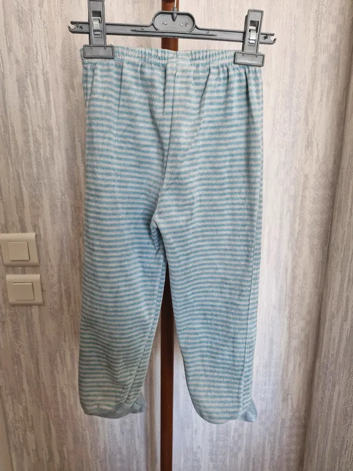 Ensemble pyjama garçon 3 ans Tissaia Oursons & étoiles bleu gris à rayure coton polyester - photo numéro 16