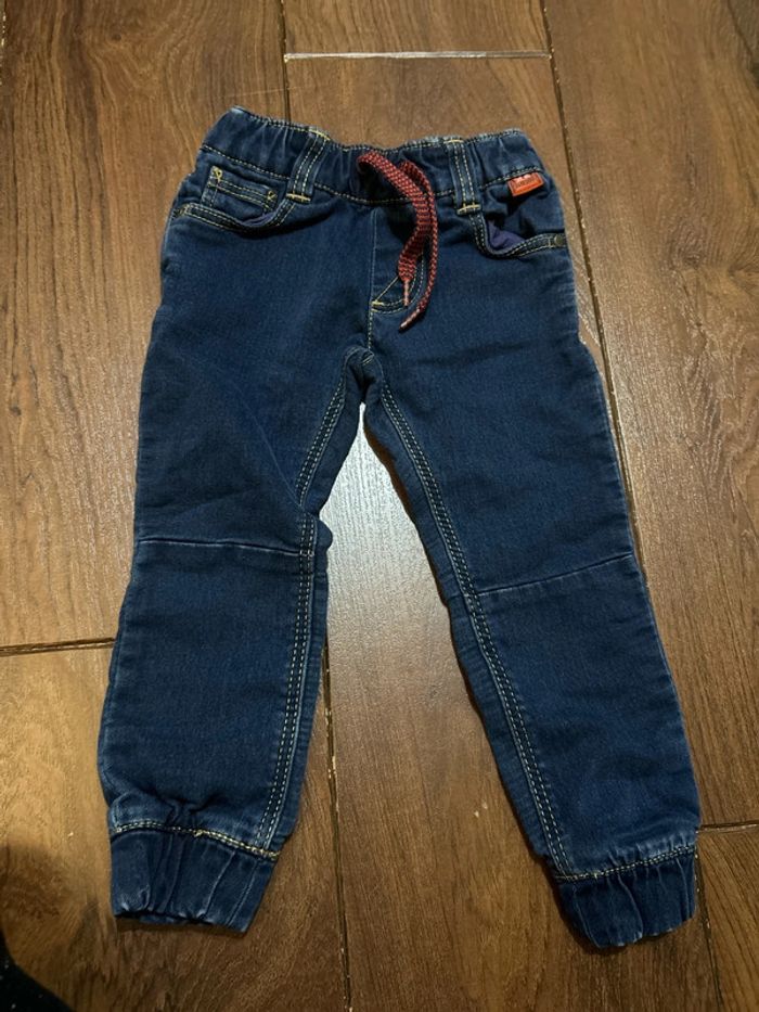 jean bleu foncé effet usé sergent major 2 ans 92 cm - photo numéro 2