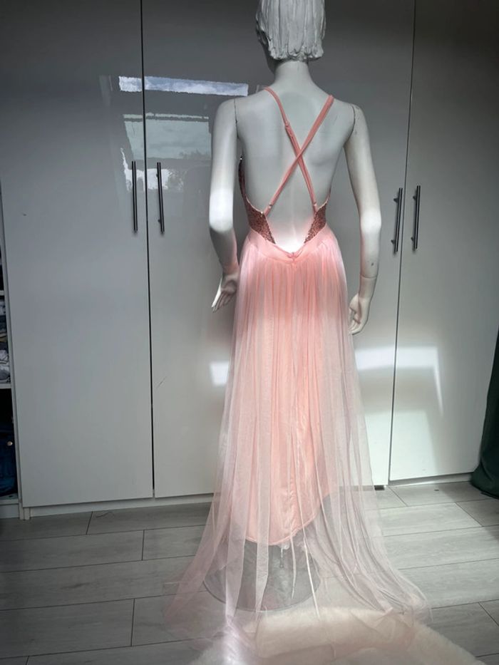 robe longue en tulle 💕rose  36/40 - photo numéro 5