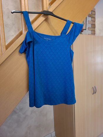 Débardeur bleu petites manches