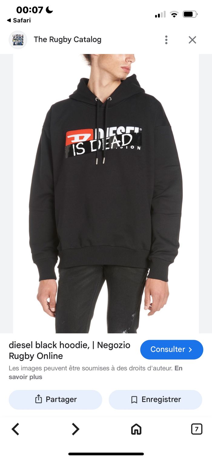 Pull capuche diesel - photo numéro 2