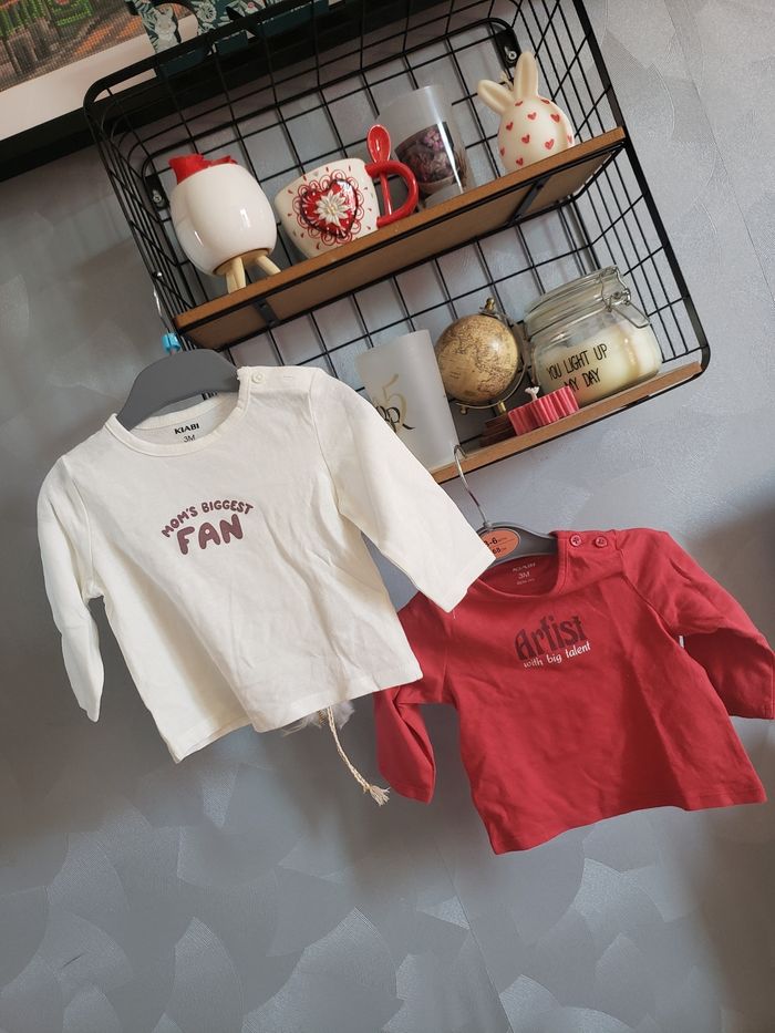 Lot de 2 teeshirt 🎀 Kiabi 3 mois 3€