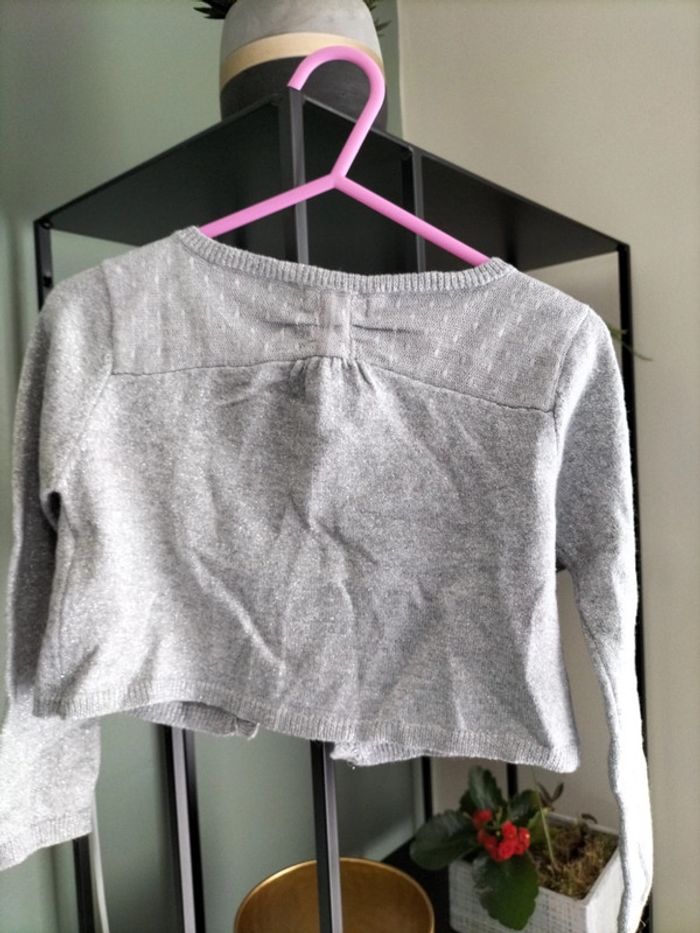 Gilet gris dentelle Vertbaudet 3 ans - photo numéro 4