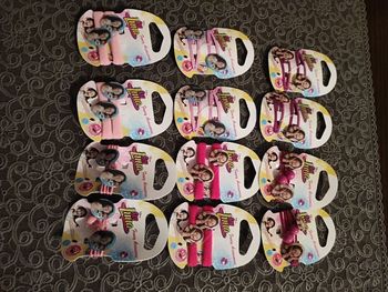 Lot de 24 pinces et élastiques a cheveux fille