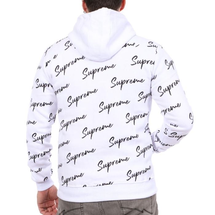 Sweat à capuche supreme blanc pour homme - photo numéro 6