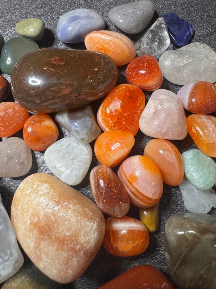 Lot pierres polies naturelles – mix tailles 462g - photo numéro 6