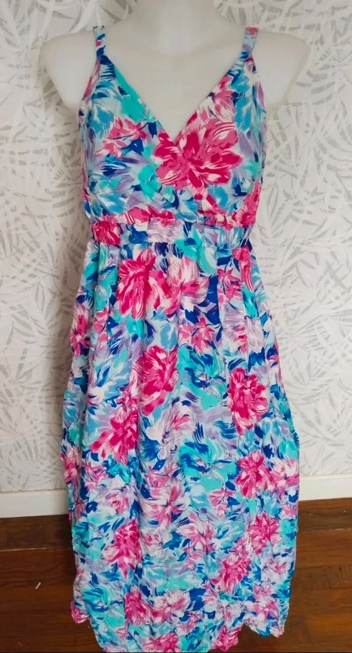 Sublime robe longue d'été femme taille 40 42 L XL - photo numéro 2