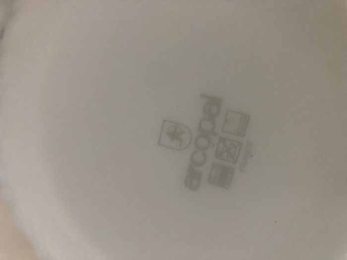 Lot de 4 assiettes creuses Arcopal imprimé bleu floral - photo numéro 3