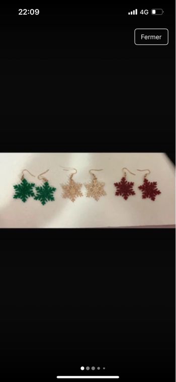 Boucles d’oreilles flocon ❄️