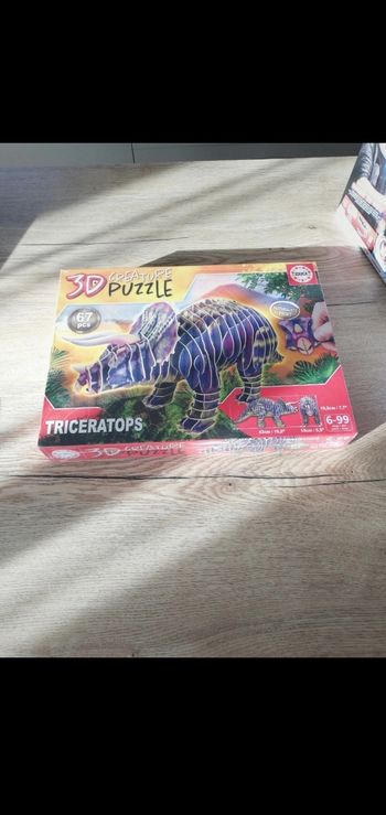 Puzzle 3d triceratops