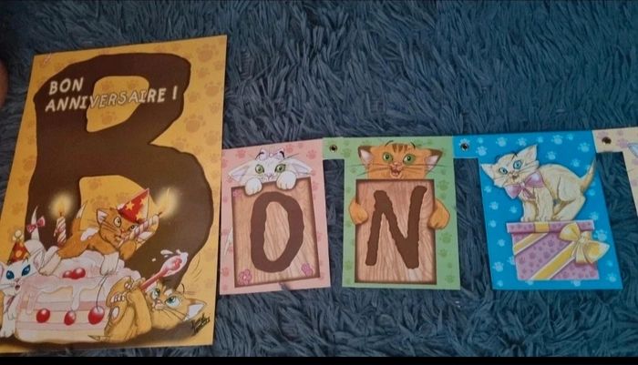 Banderole d'anniversaire avec chatons 2m50 - photo numéro 4