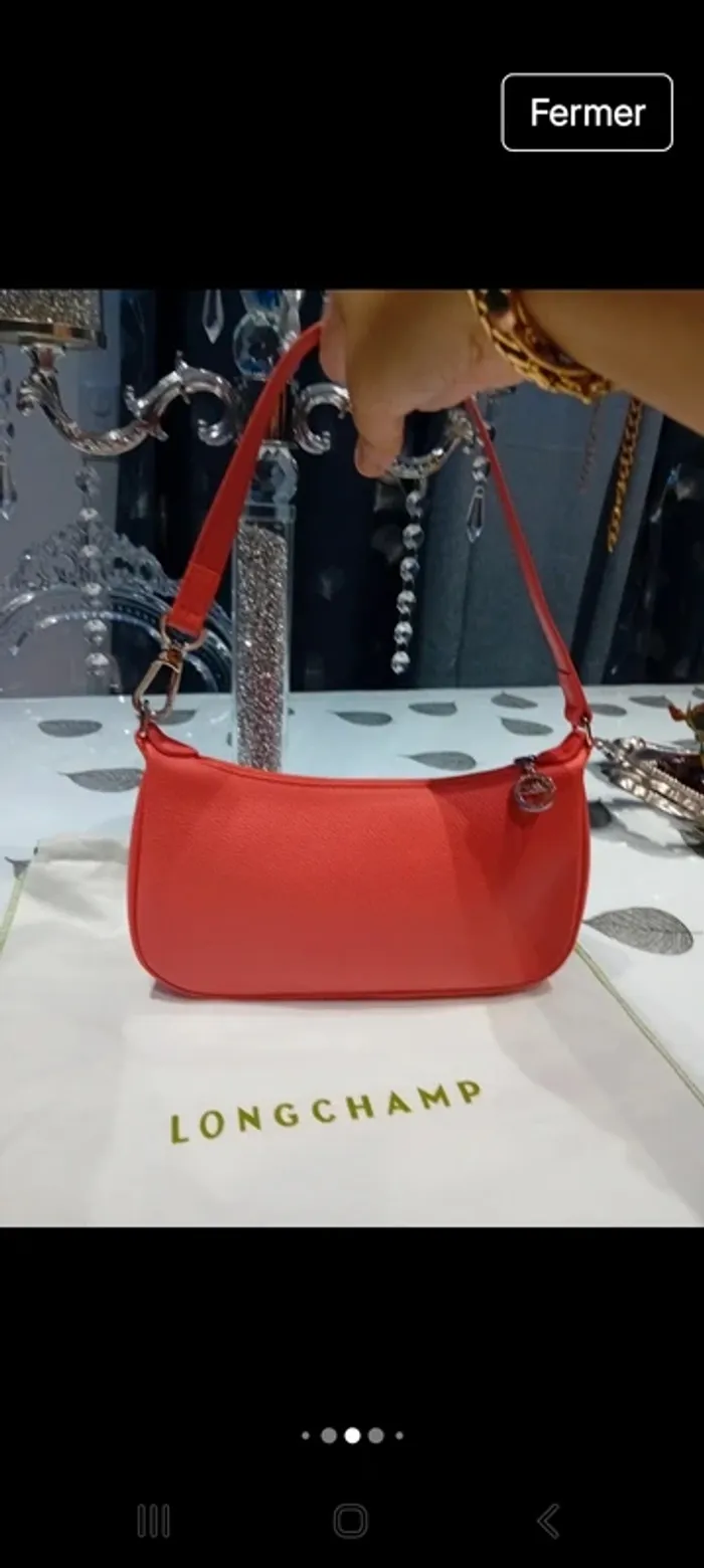 Sac longchamp couleur crevette - photo numéro 4