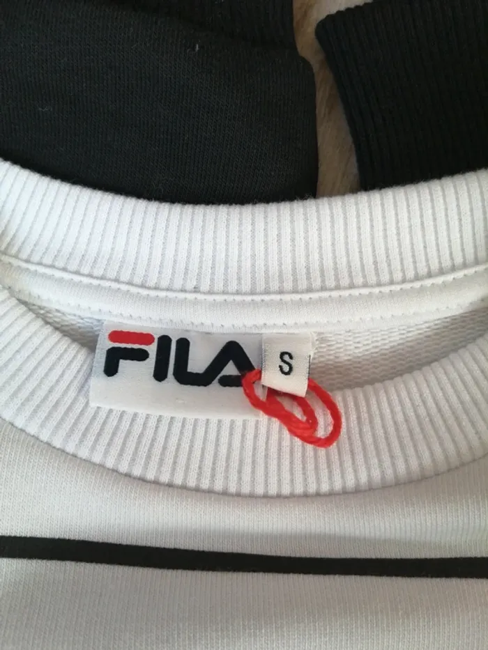 Sweat tricolor mixte avec logo sur les manches authentique / fila / (S) - photo numéro 9