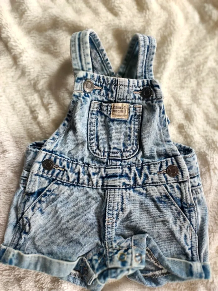 Combishort jeans 3 mois JBC