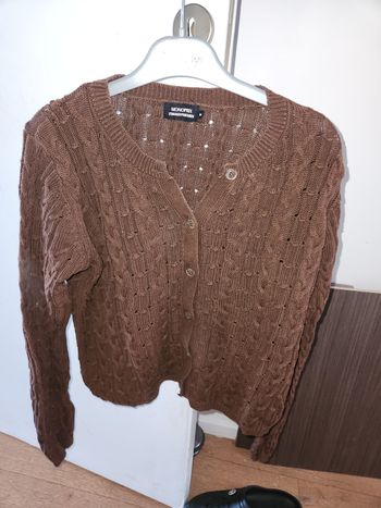 Gilet ajourné marron