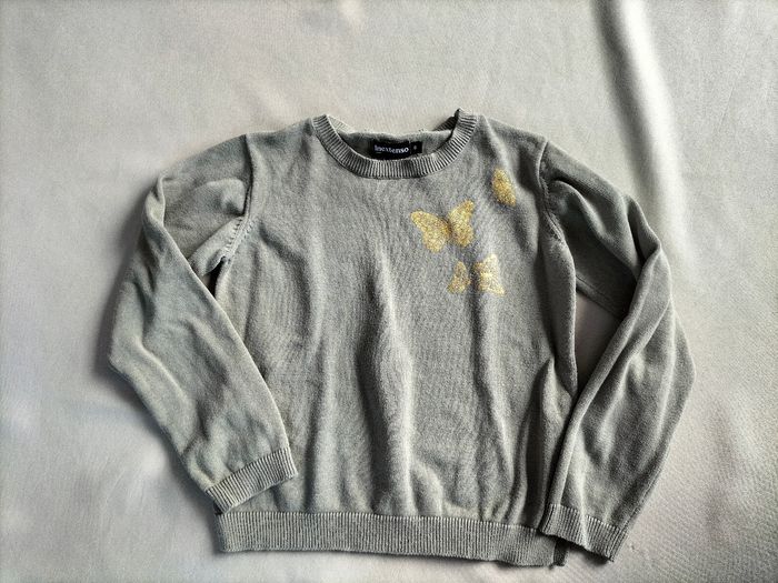 💚 Pull kaki avec papillon doré - Taille 6 ans - In extenso - Très bon état 💚