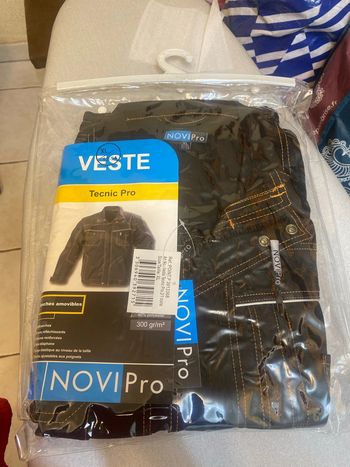 Veste manches amovibles de travail noire taille 52-54 Tecnic Pro Novipro neuve - n18h