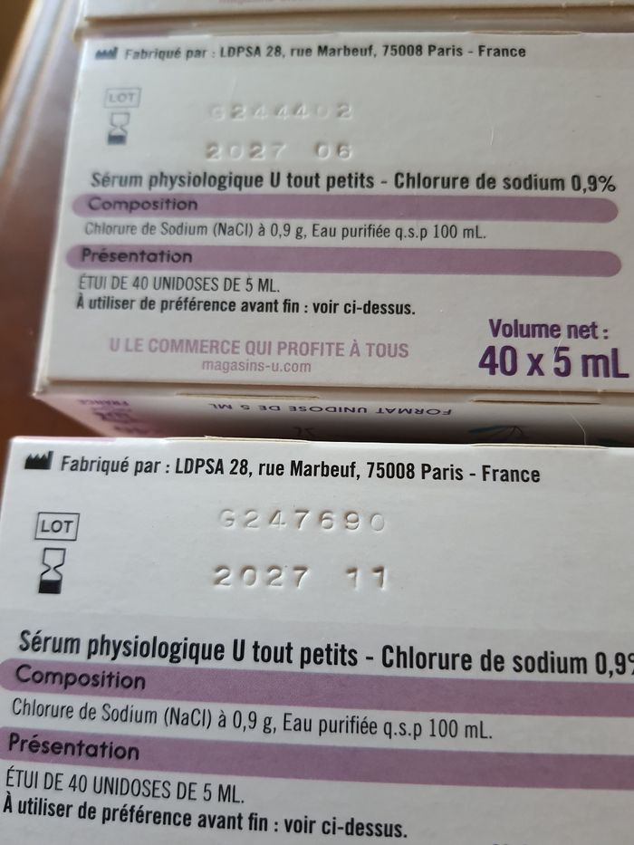 Lot de 6 boîtes sérum phy U tout petits - photo numéro 3