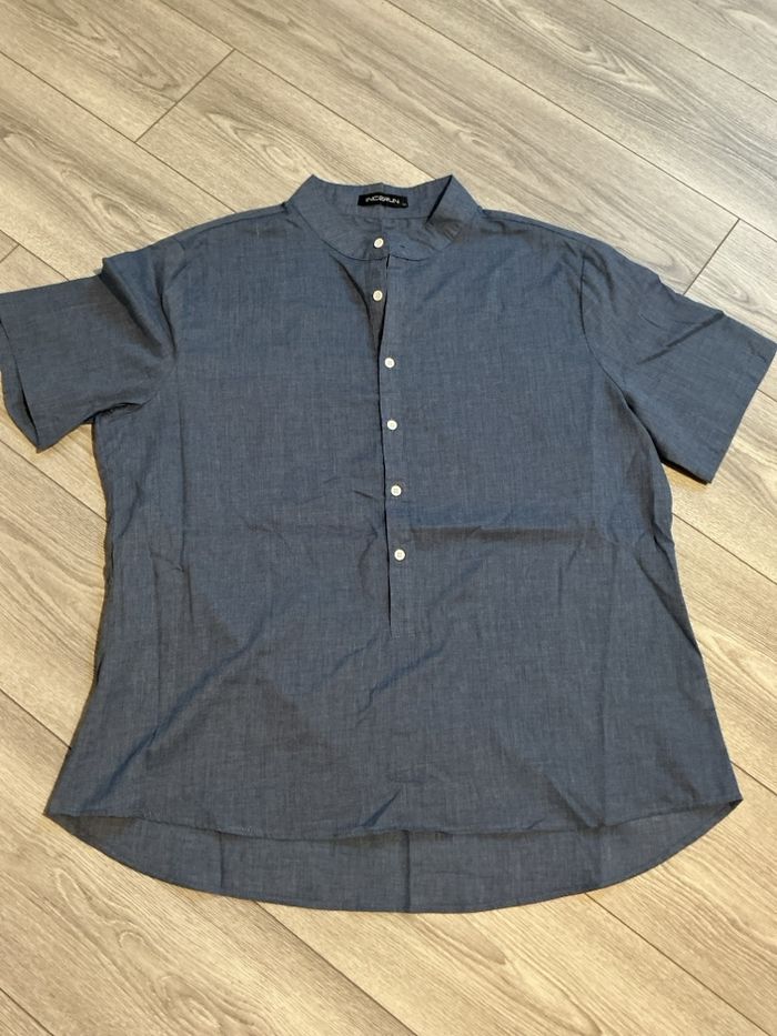 Chemise homme bleu