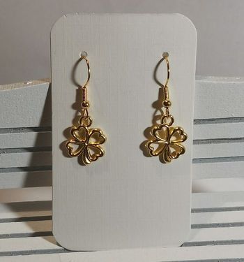 Boucles d'oreilles "trèfle à 4 feuilles" doré