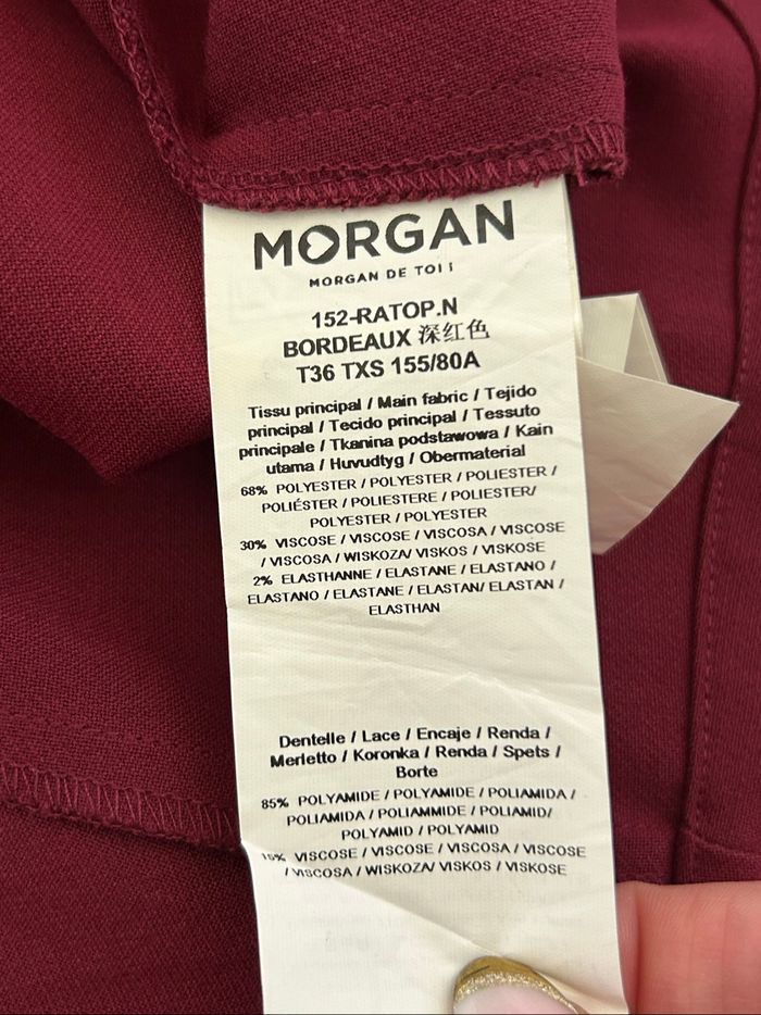 Robe bordeaux et noire sans manches Morgan taille 36 jamais portée - photo numéro 10