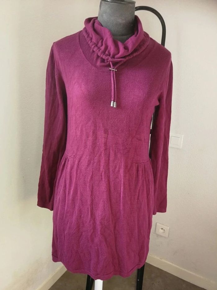 Robe midi mi-saison hiver violet bonprix collection t 36 38 - photo numéro 2