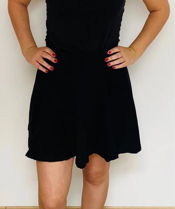 Jupe en coton patineuse noire  élastique H&M taille 36