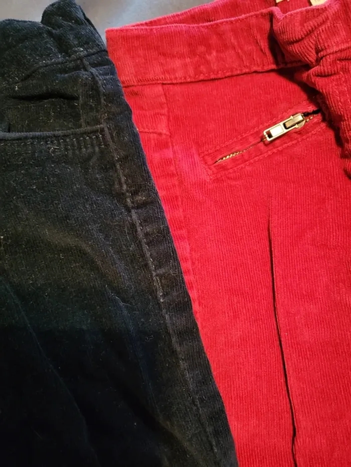Lot 2 pantalons en velours - photo numéro 2