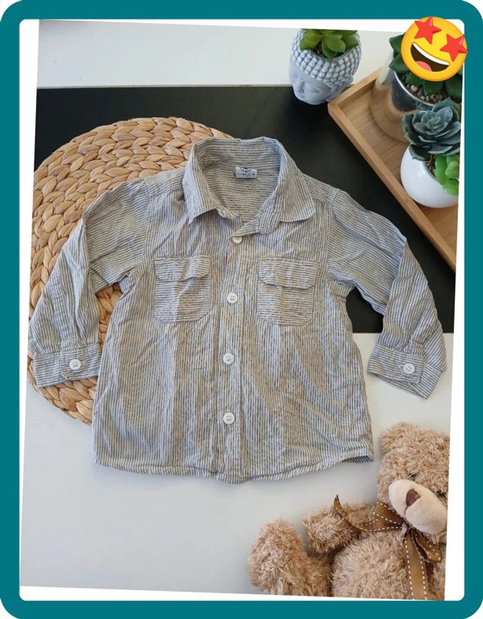 Chemise à rayures Petit Bateau🌿🦊 - photo numéro 2