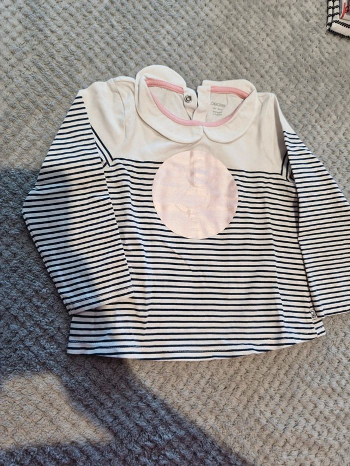 Polo manches longues fille 18 mois Obaïbi