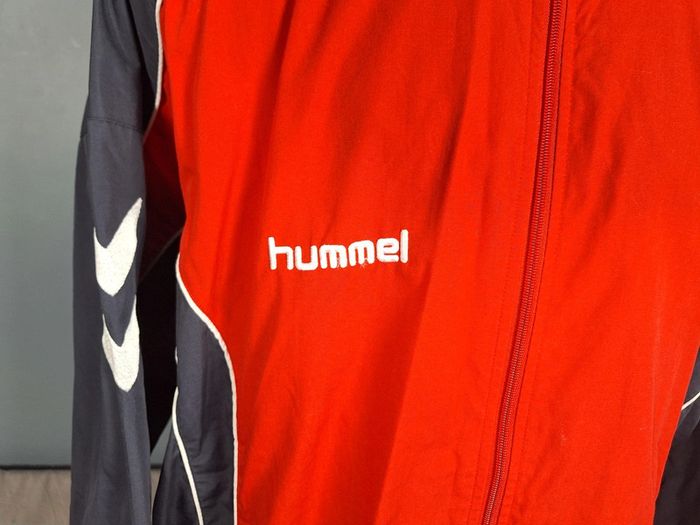 veste légère / Track jacket hummel / homme - taille 2XL / gris et rouge brodé (521) - photo numéro 3