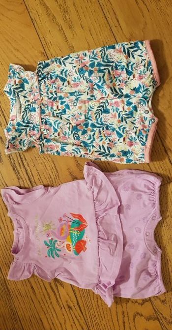 Lot de 2 Barboteuses & 1 Bodie Dpam 1 mois Neufs