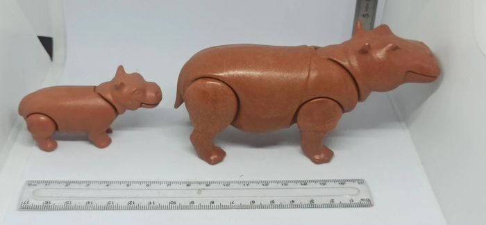 Hippopotame avec bébé vintage playmobil - photo numéro 7