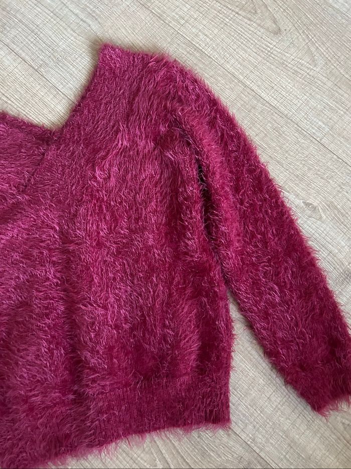 Pull tout doux rouge bordeaux Morgan taille M comme neuf - photo numéro 9