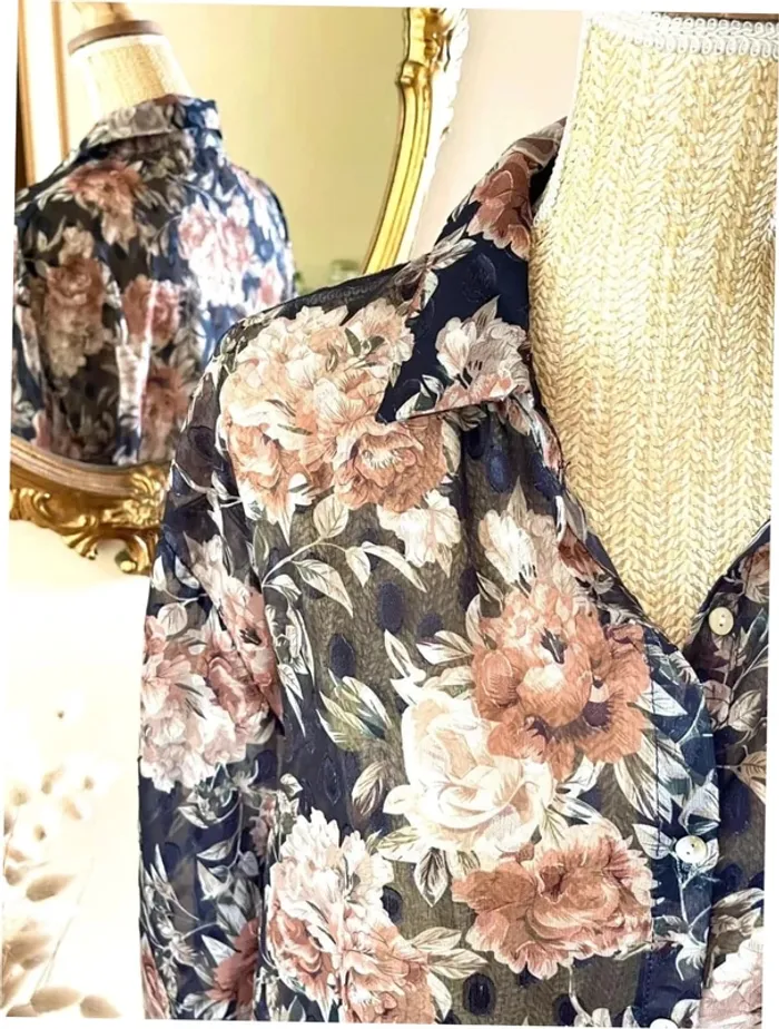 Sublime Haut manche longue Transparent Floral Sophyline taille M/L - photo numéro 19