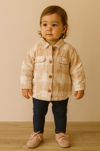Veste fourrure à carreaux TAO