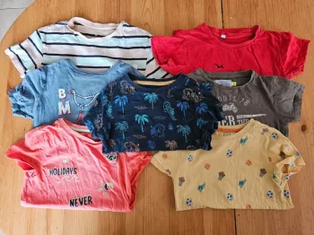 Lot de 7 tee shirt manche courte garçon