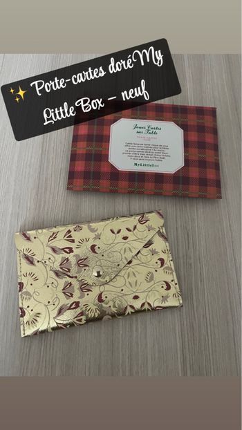 Porte-cartes doré My Little Box - Neuf 